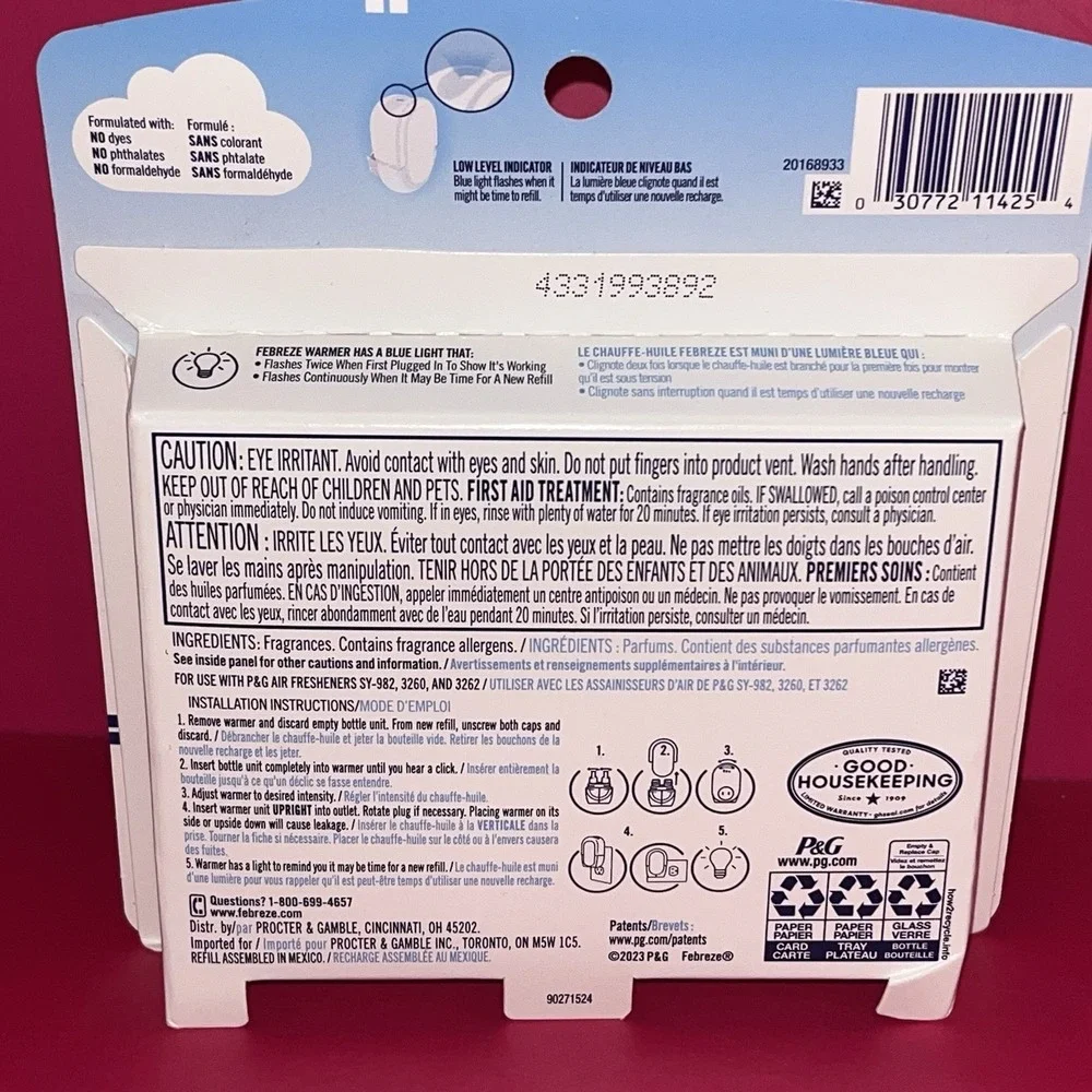 Febreze Plug Scented Oil Air Freshener‎ Refill, Sweet Watermelon Vine, 2ct